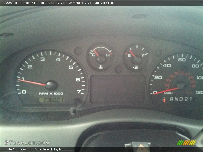 Vista Blue Metallic / Medium Dark Flint 2008 Ford Ranger XL Regular Cab