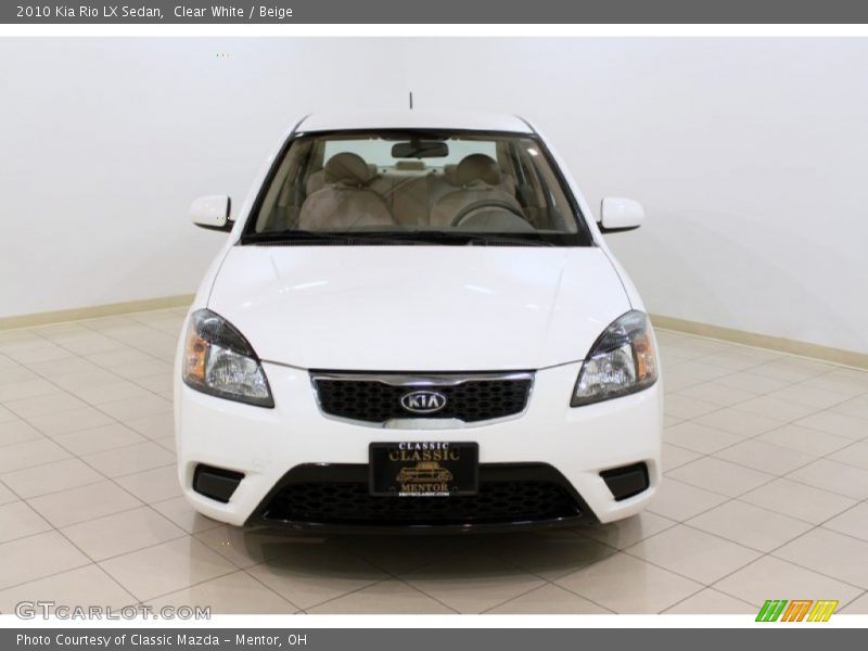 Clear White / Beige 2010 Kia Rio LX Sedan