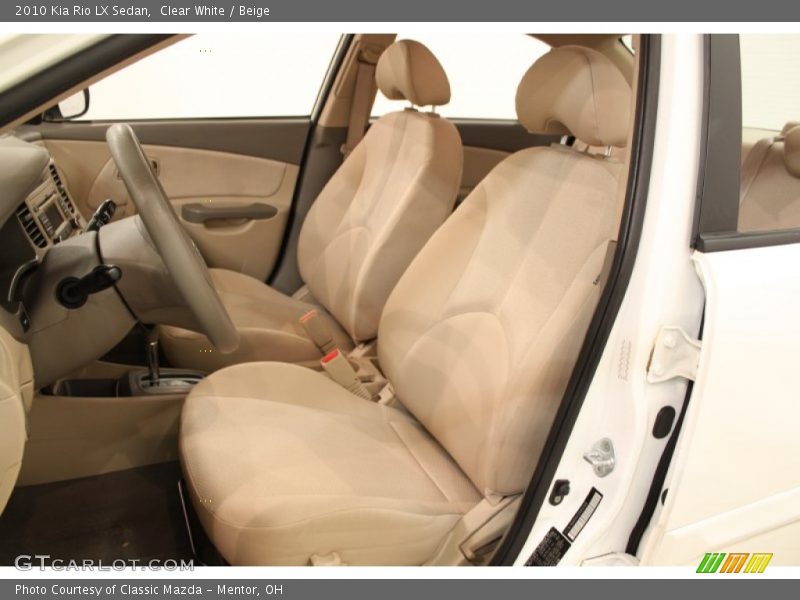 Clear White / Beige 2010 Kia Rio LX Sedan