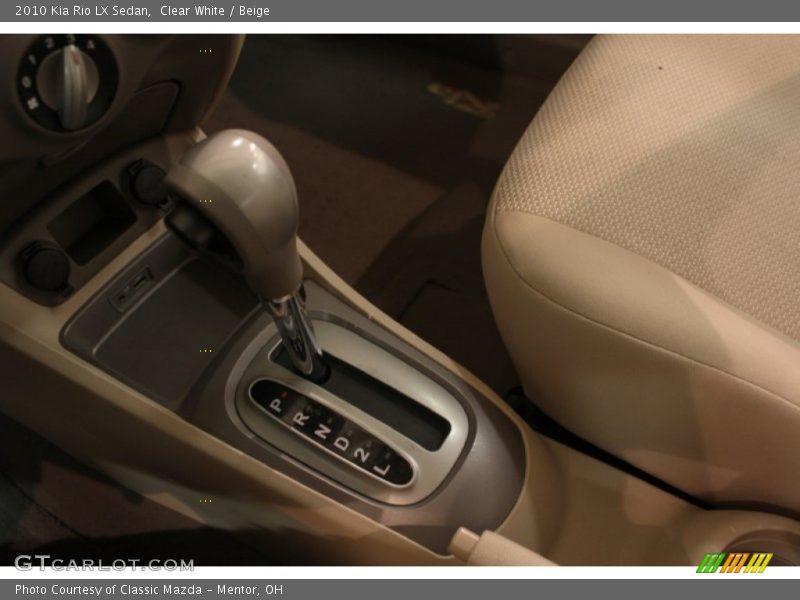 Clear White / Beige 2010 Kia Rio LX Sedan