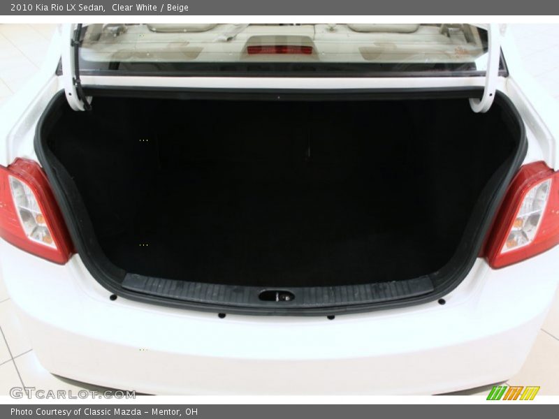 Clear White / Beige 2010 Kia Rio LX Sedan
