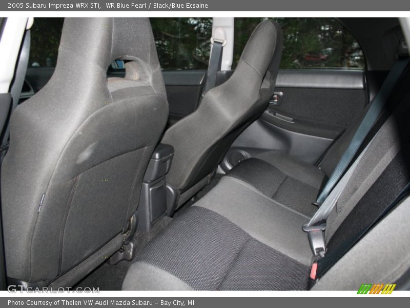 WR Blue Pearl / Black/Blue Ecsaine 2005 Subaru Impreza WRX STi