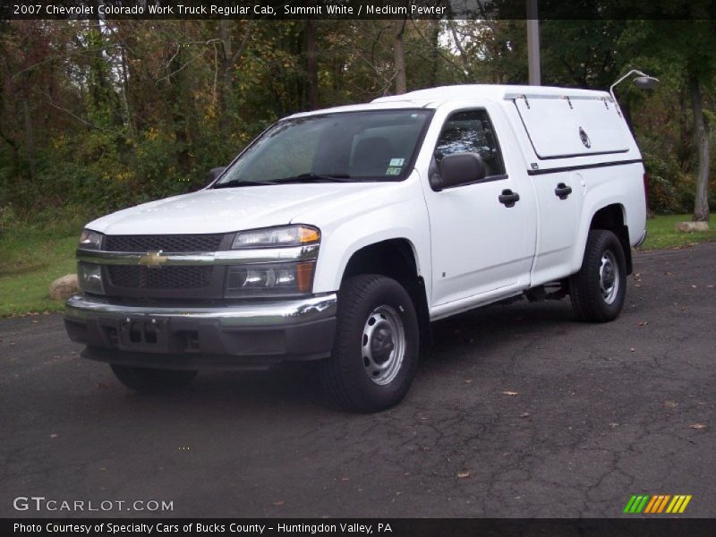 Summit White / Medium Pewter 2007 Chevrolet Colorado Work Truck Regular Cab