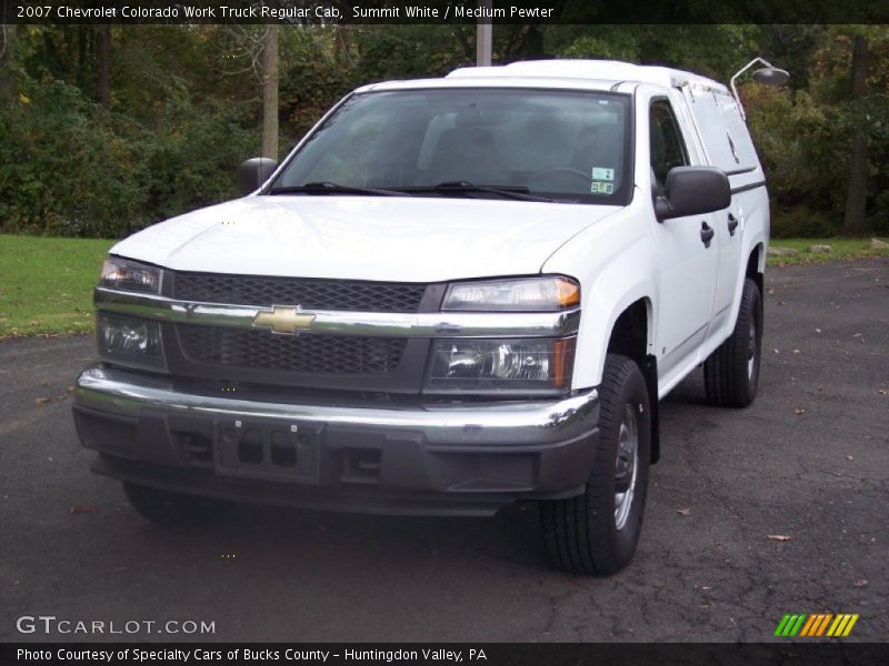 Summit White / Medium Pewter 2007 Chevrolet Colorado Work Truck Regular Cab