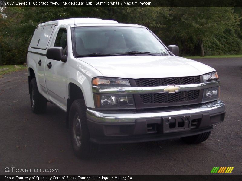 Summit White / Medium Pewter 2007 Chevrolet Colorado Work Truck Regular Cab