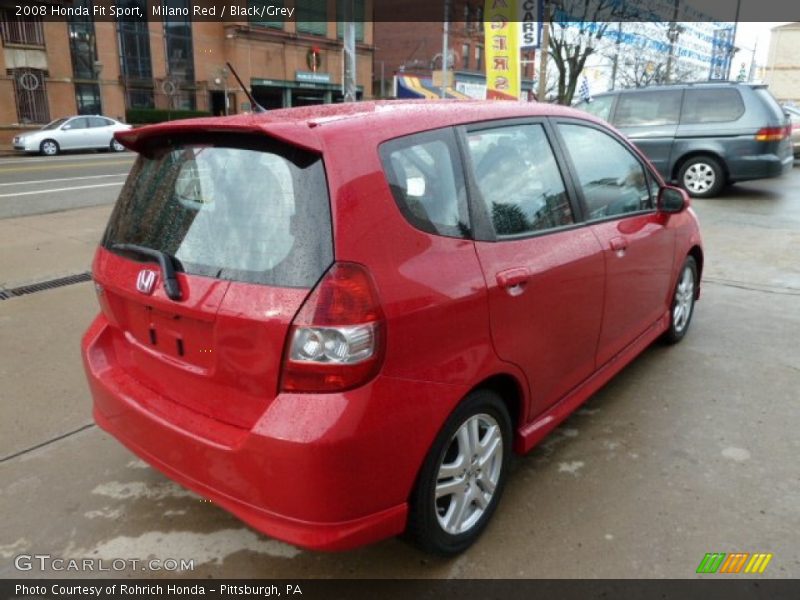 Milano Red / Black/Grey 2008 Honda Fit Sport