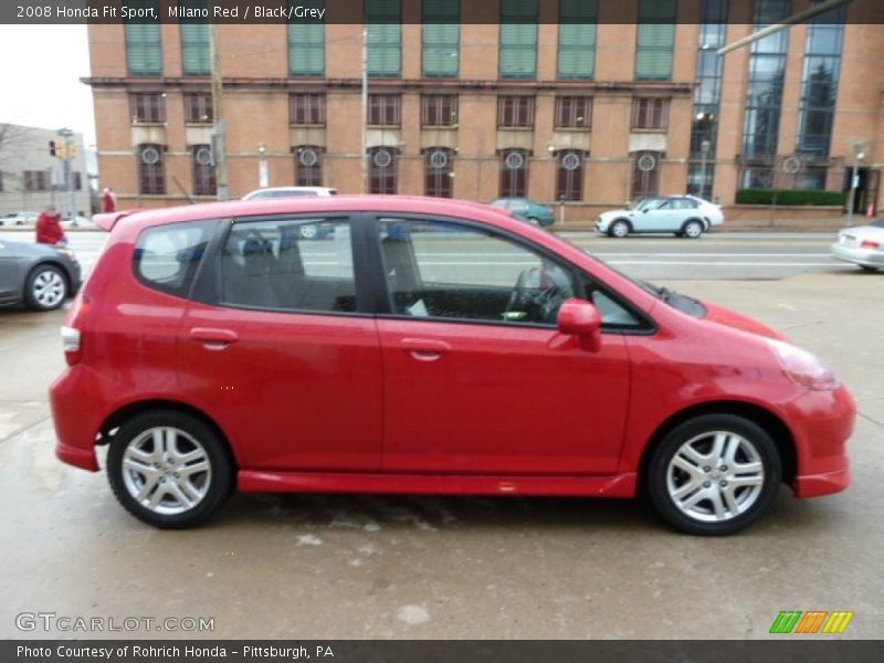 Milano Red / Black/Grey 2008 Honda Fit Sport