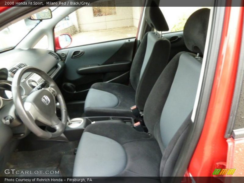 Milano Red / Black/Grey 2008 Honda Fit Sport