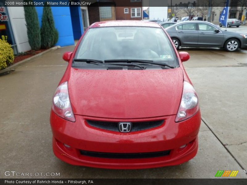 Milano Red / Black/Grey 2008 Honda Fit Sport