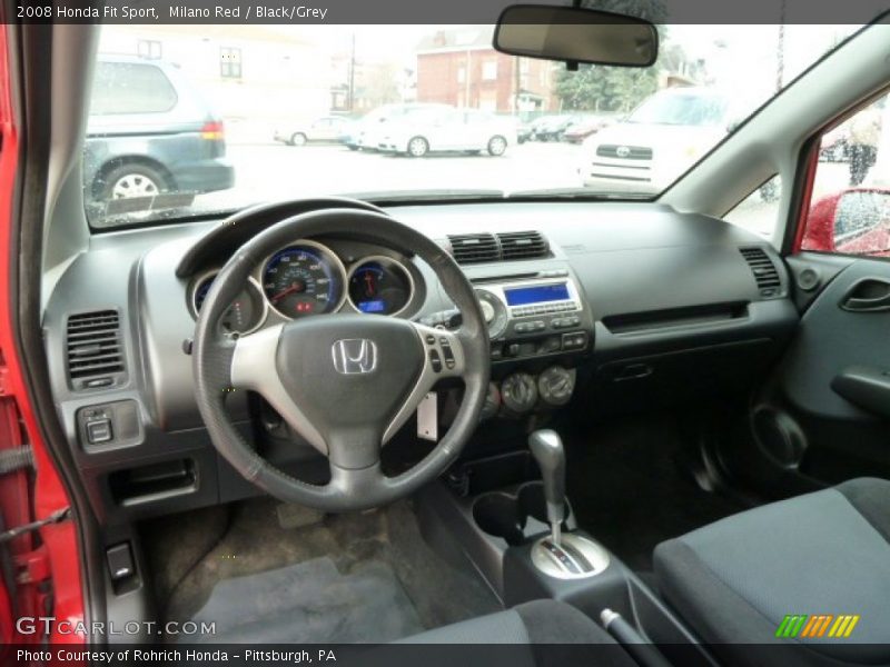 Milano Red / Black/Grey 2008 Honda Fit Sport