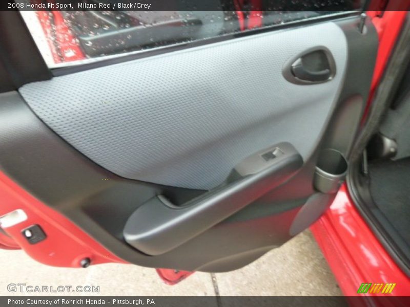 Milano Red / Black/Grey 2008 Honda Fit Sport