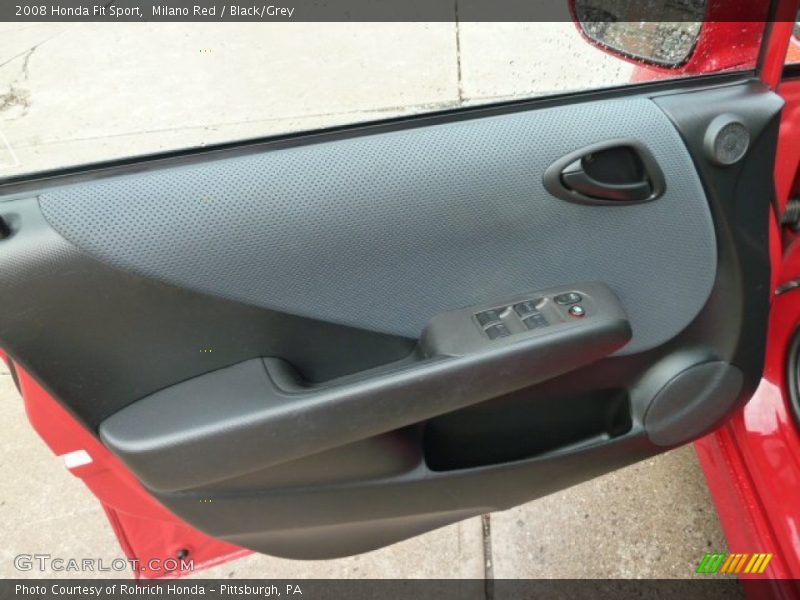 Milano Red / Black/Grey 2008 Honda Fit Sport