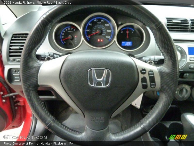 Milano Red / Black/Grey 2008 Honda Fit Sport