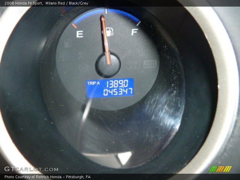 Milano Red / Black/Grey 2008 Honda Fit Sport