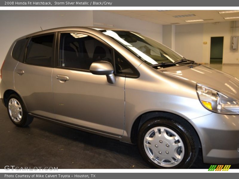 Storm Silver Metallic / Black/Grey 2008 Honda Fit Hatchback