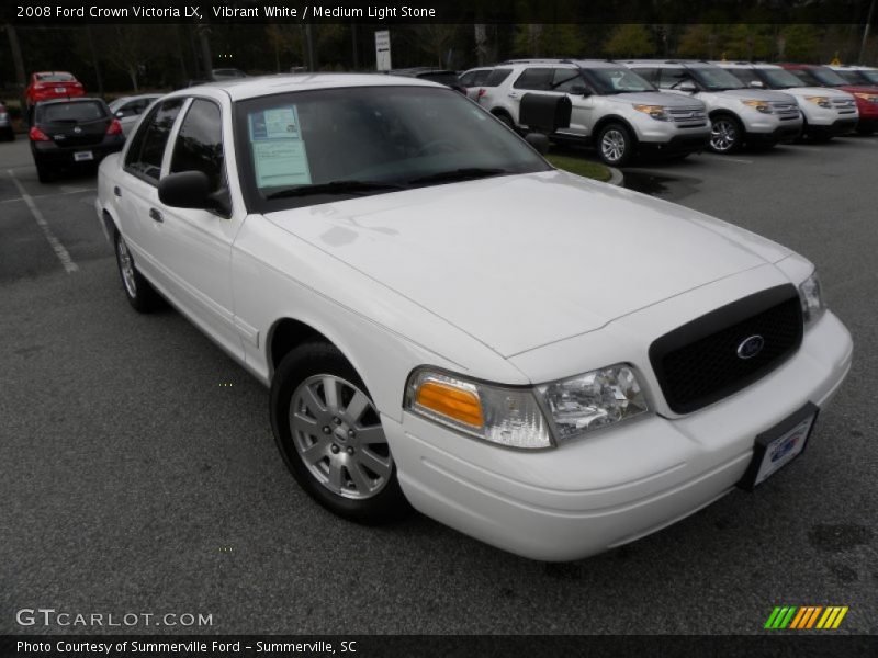 Vibrant White / Medium Light Stone 2008 Ford Crown Victoria LX