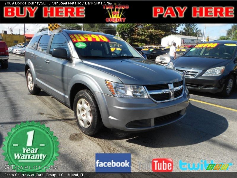 Silver Steel Metallic / Dark Slate Gray 2009 Dodge Journey SE