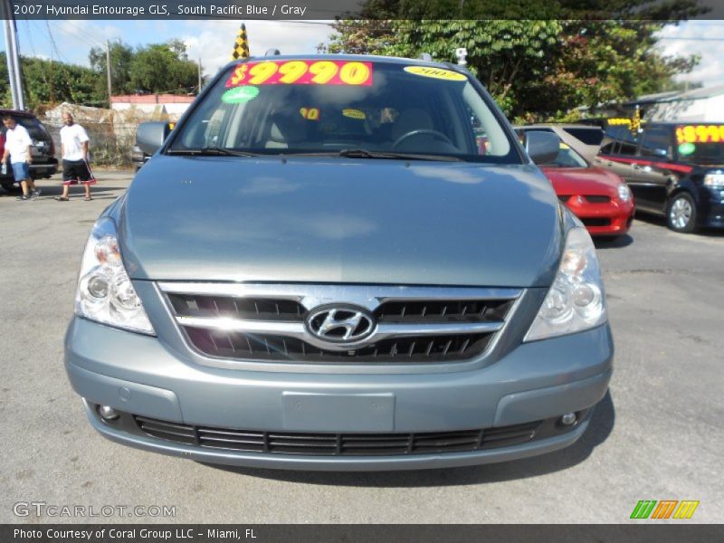 South Pacific Blue / Gray 2007 Hyundai Entourage GLS