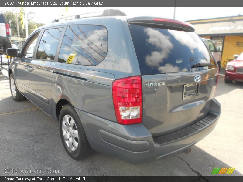 South Pacific Blue / Gray 2007 Hyundai Entourage GLS