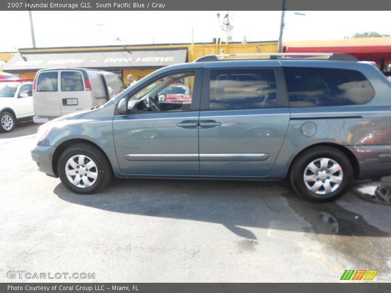 South Pacific Blue / Gray 2007 Hyundai Entourage GLS