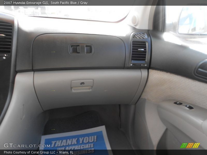 South Pacific Blue / Gray 2007 Hyundai Entourage GLS