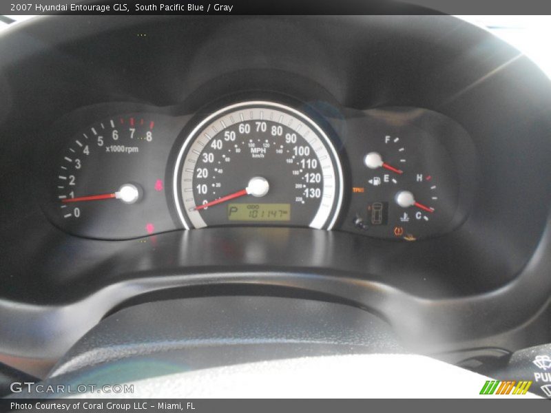 South Pacific Blue / Gray 2007 Hyundai Entourage GLS