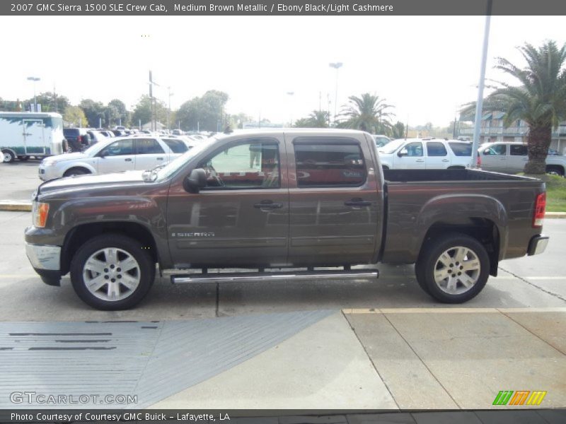 Medium Brown Metallic / Ebony Black/Light Cashmere 2007 GMC Sierra 1500 SLE Crew Cab