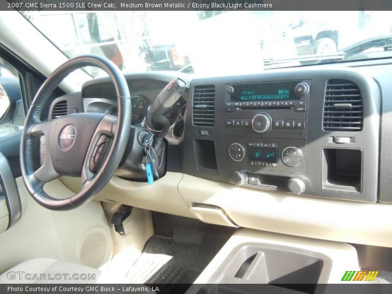 Medium Brown Metallic / Ebony Black/Light Cashmere 2007 GMC Sierra 1500 SLE Crew Cab