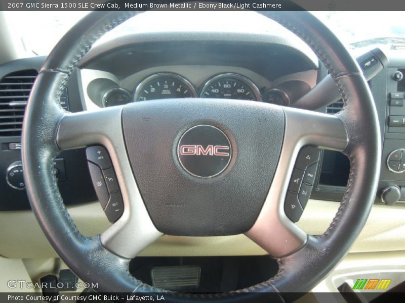 Medium Brown Metallic / Ebony Black/Light Cashmere 2007 GMC Sierra 1500 SLE Crew Cab