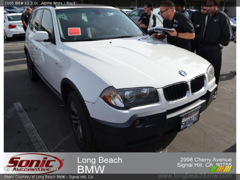 Alpine White / Black 2005 BMW X3 3.0i