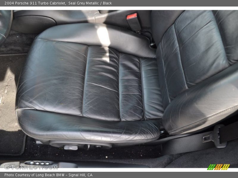 Seal Grey Metallic / Black 2004 Porsche 911 Turbo Cabriolet