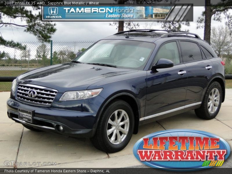 Sapphire Blue Metallic / Wheat 2007 Infiniti FX 35 AWD