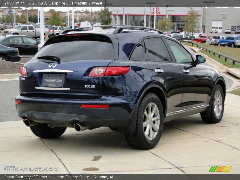 Sapphire Blue Metallic / Wheat 2007 Infiniti FX 35 AWD