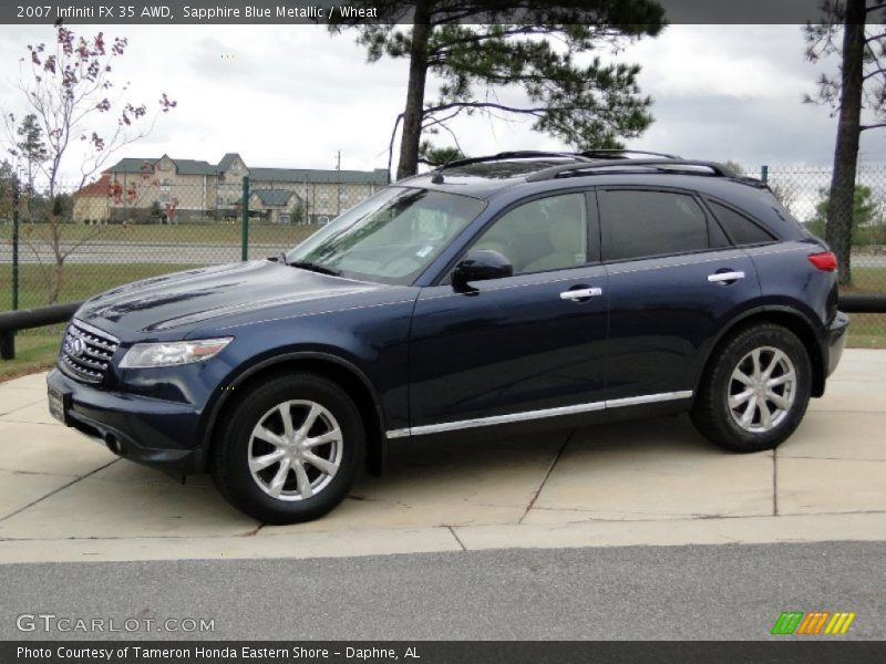 Sapphire Blue Metallic / Wheat 2007 Infiniti FX 35 AWD