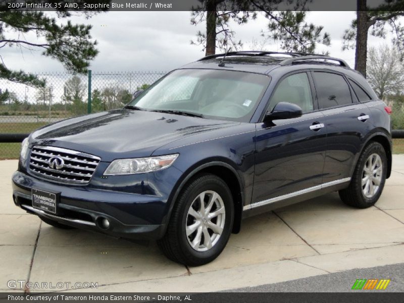 Sapphire Blue Metallic / Wheat 2007 Infiniti FX 35 AWD