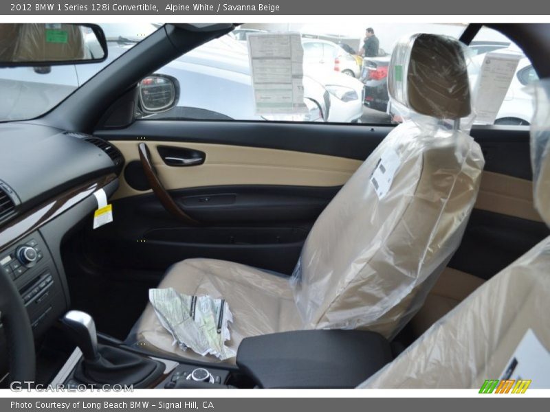 Alpine White / Savanna Beige 2012 BMW 1 Series 128i Convertible