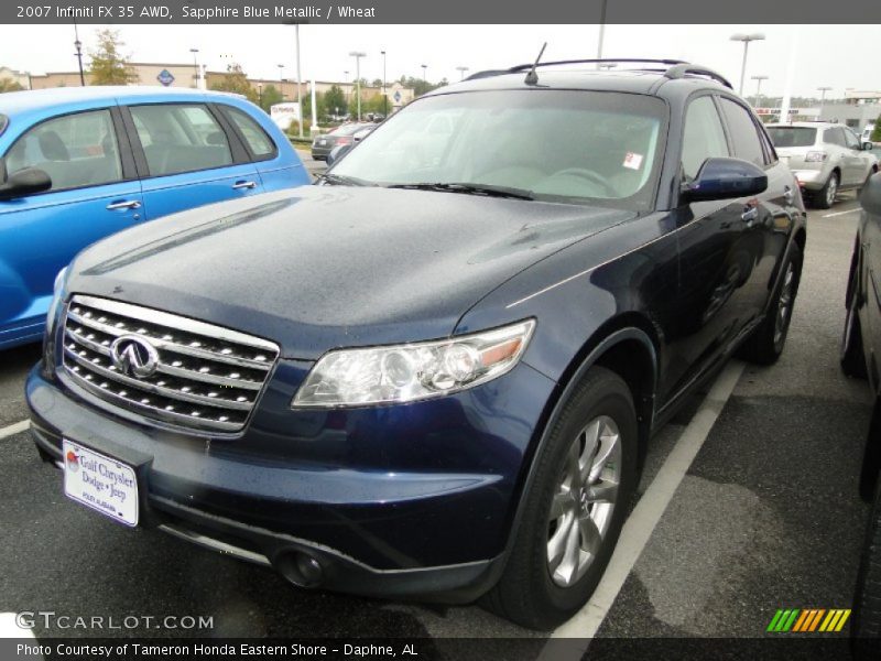 Sapphire Blue Metallic / Wheat 2007 Infiniti FX 35 AWD
