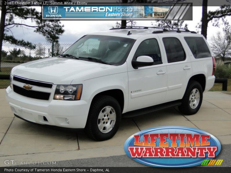 Summit White / Ebony 2007 Chevrolet Tahoe LT