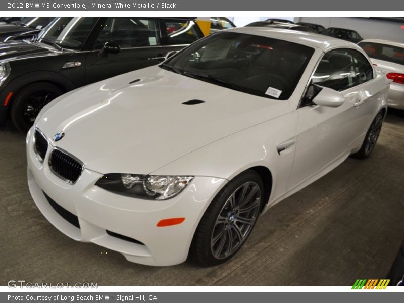 Mineral White Metallic / Black 2012 BMW M3 Convertible