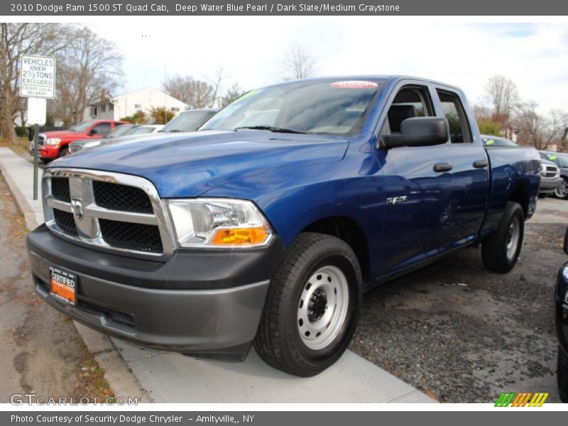 Deep Water Blue Pearl / Dark Slate/Medium Graystone 2010 Dodge Ram 1500 ST Quad Cab