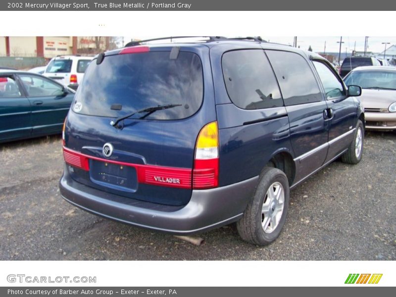 True Blue Metallic / Portland Gray 2002 Mercury Villager Sport