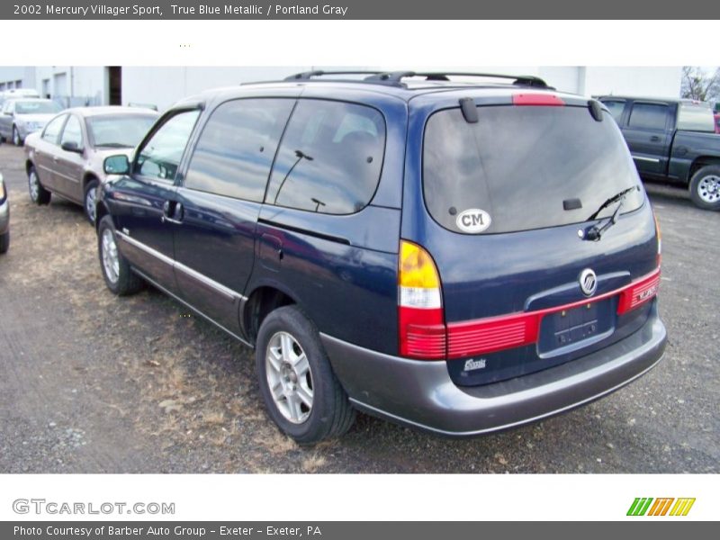True Blue Metallic / Portland Gray 2002 Mercury Villager Sport