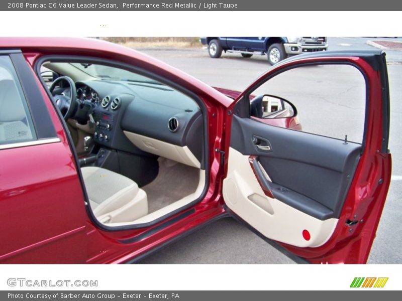 Performance Red Metallic / Light Taupe 2008 Pontiac G6 Value Leader Sedan