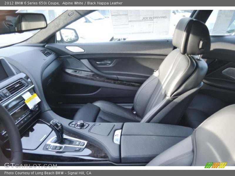  2012 6 Series 650i Coupe Black Nappa Leather Interior