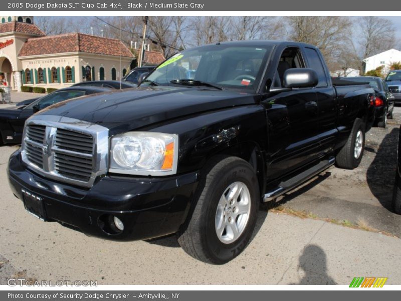 Black / Medium Slate Gray 2005 Dodge Dakota SLT Club Cab 4x4