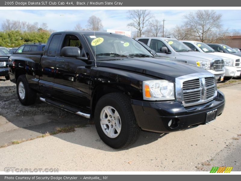 Black / Medium Slate Gray 2005 Dodge Dakota SLT Club Cab 4x4