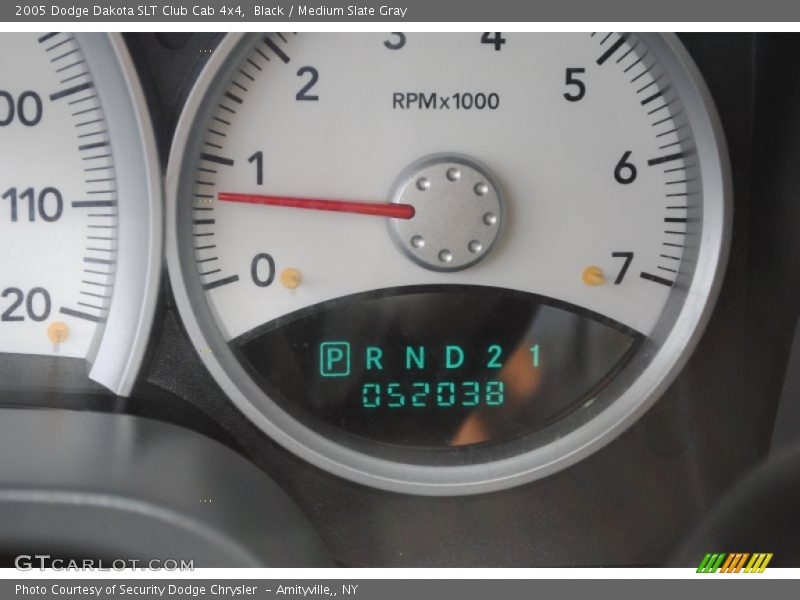 Black / Medium Slate Gray 2005 Dodge Dakota SLT Club Cab 4x4