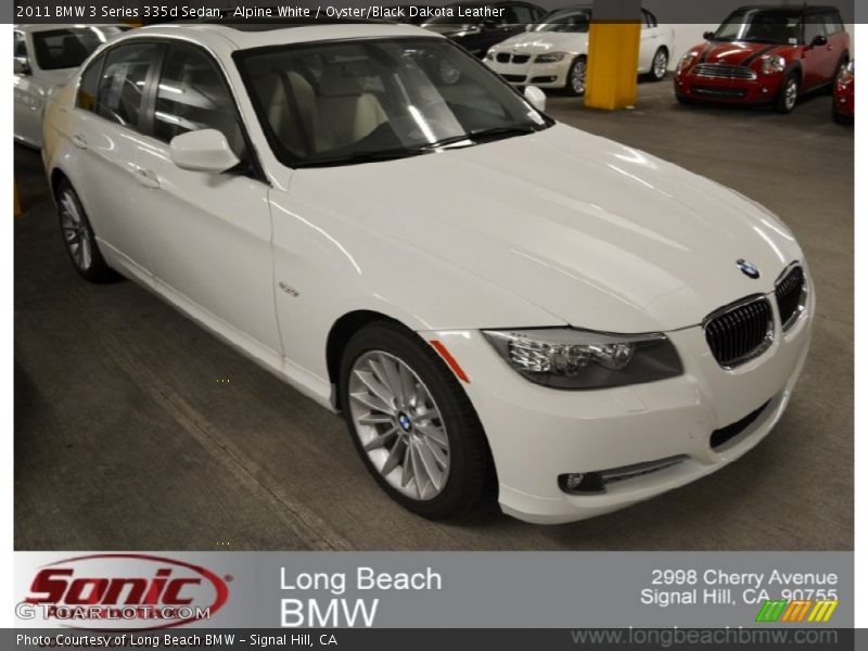 Alpine White / Oyster/Black Dakota Leather 2011 BMW 3 Series 335d Sedan