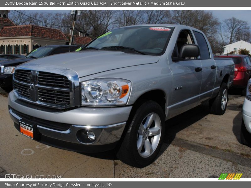 Bright Silver Metallic / Medium Slate Gray 2008 Dodge Ram 1500 Big Horn Edition Quad Cab 4x4