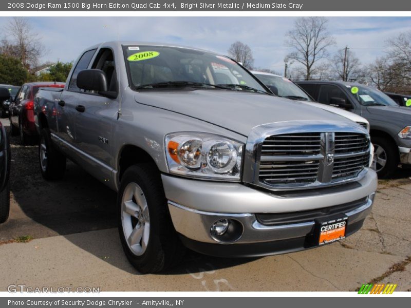 Bright Silver Metallic / Medium Slate Gray 2008 Dodge Ram 1500 Big Horn Edition Quad Cab 4x4